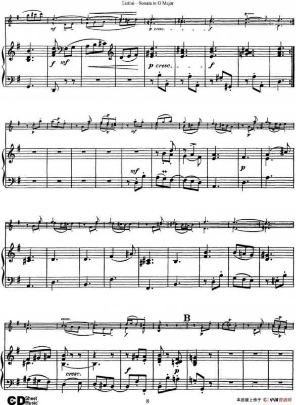 Violin Sonata in G Major（小提琴+钢琴伴奏）