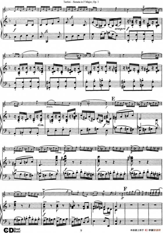 Violin Sonata in F Major Op.1（小提琴+钢琴伴奏）