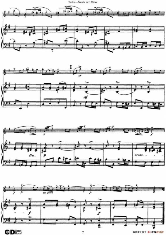 Violin Sonata in E Minor（小提琴+钢琴伴奏）