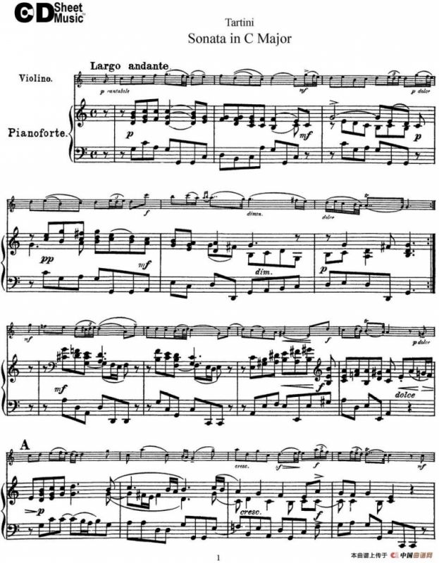Violin Sonata in C Major（小提琴+钢琴伴奏）
