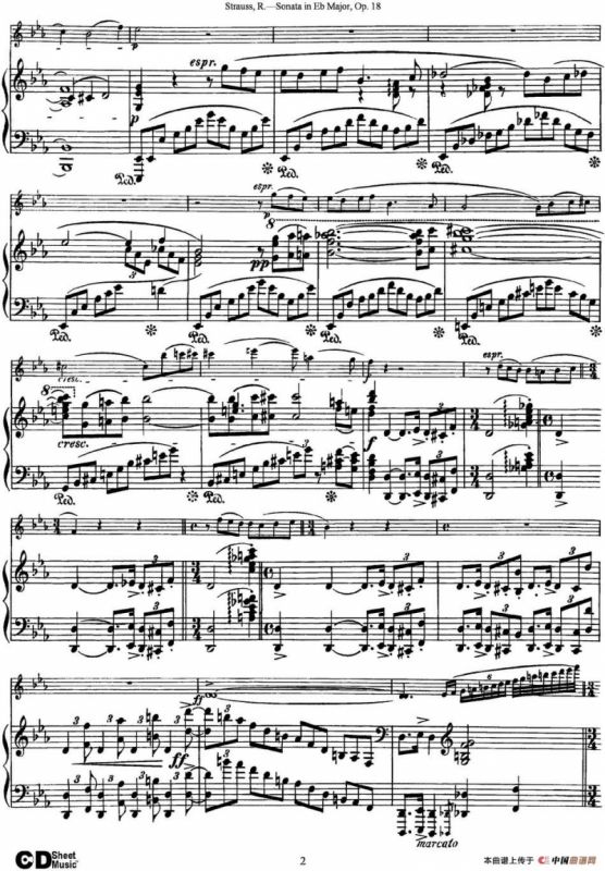 Violin Sonata in Eb Major Op.18（小提琴+钢琴伴奏）