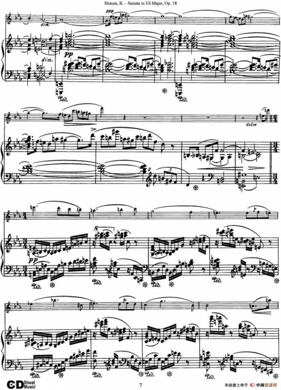 Violin Sonata in Eb Major Op.18（小提琴+钢琴伴奏）