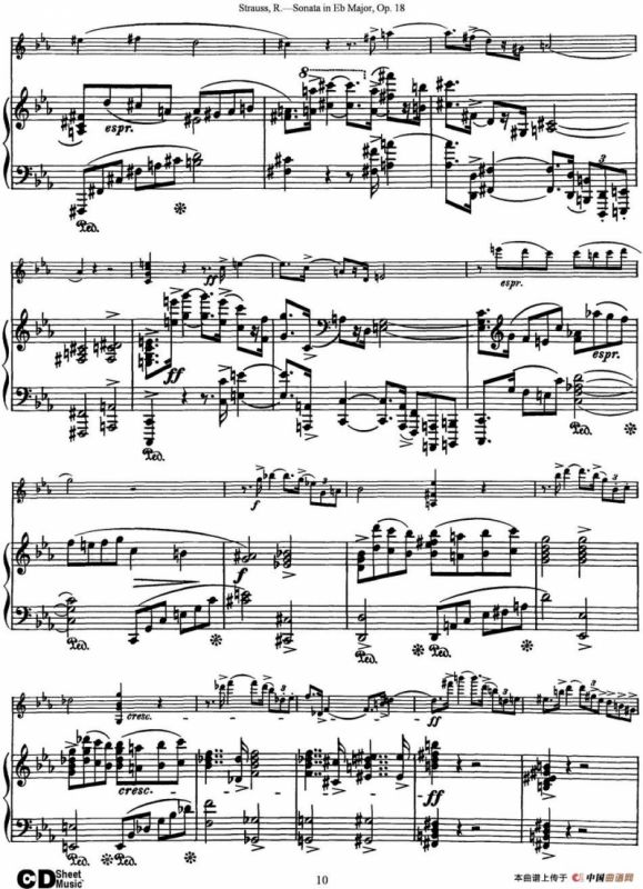 Violin Sonata in Eb Major Op.18（小提琴+钢琴伴奏）