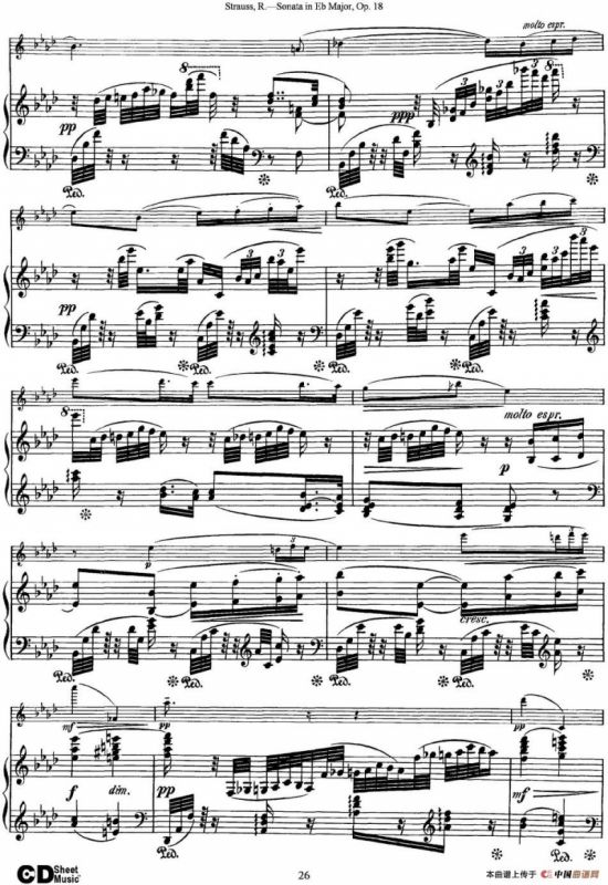 Violin Sonata in Eb Major Op.18（小提琴+钢琴伴奏）
