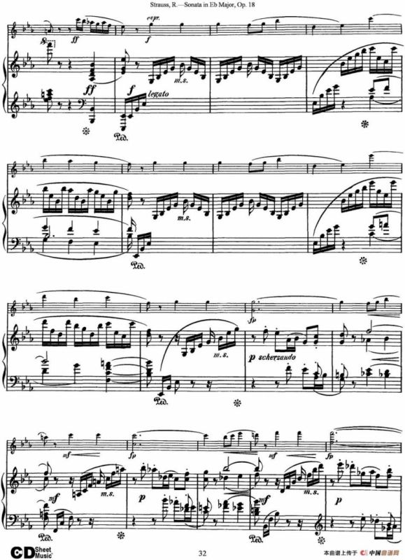 Violin Sonata in Eb Major Op.18（小提琴+钢琴伴奏）