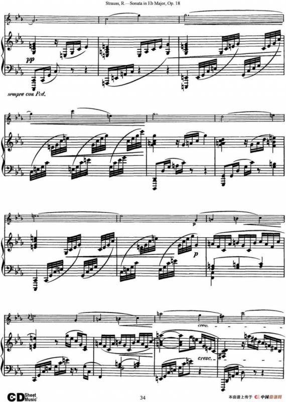 Violin Sonata in Eb Major Op.18（小提琴+钢琴伴奏）
