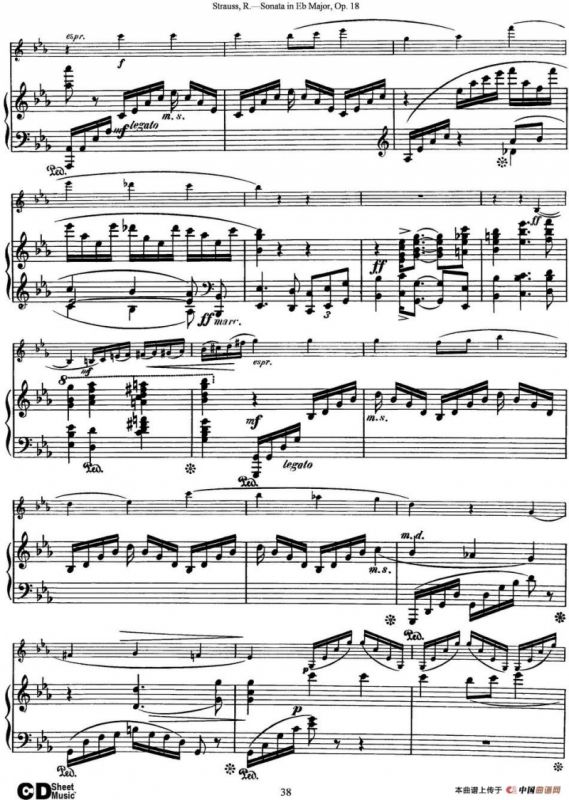 Violin Sonata in Eb Major Op.18（小提琴+钢琴伴奏）