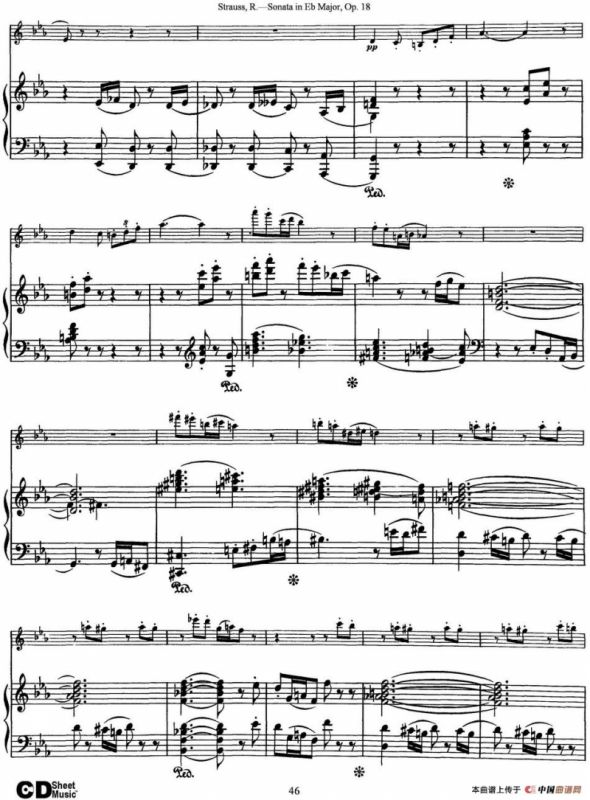 Violin Sonata in Eb Major Op.18（小提琴+钢琴伴奏）