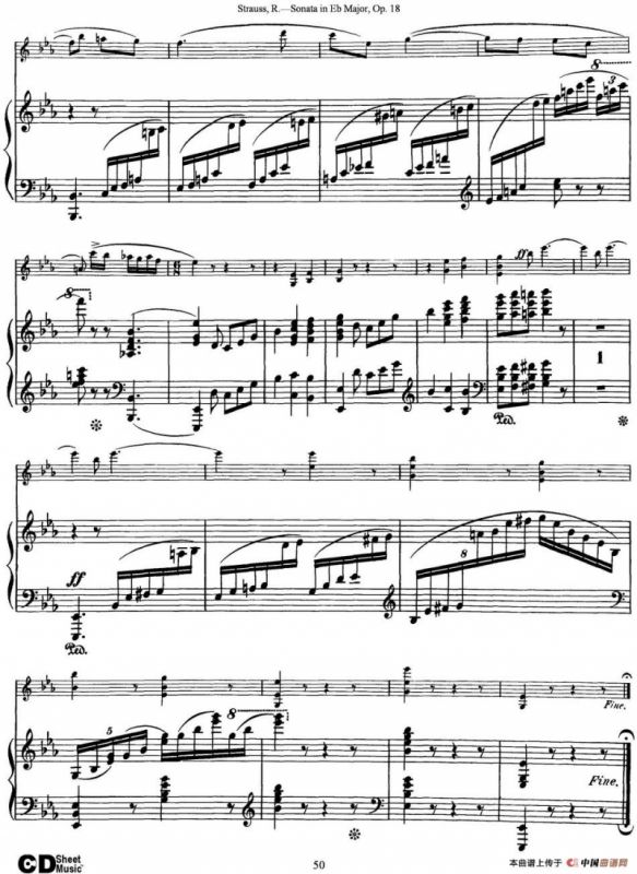 Violin Sonata in Eb Major Op.18（小提琴+钢琴伴奏）