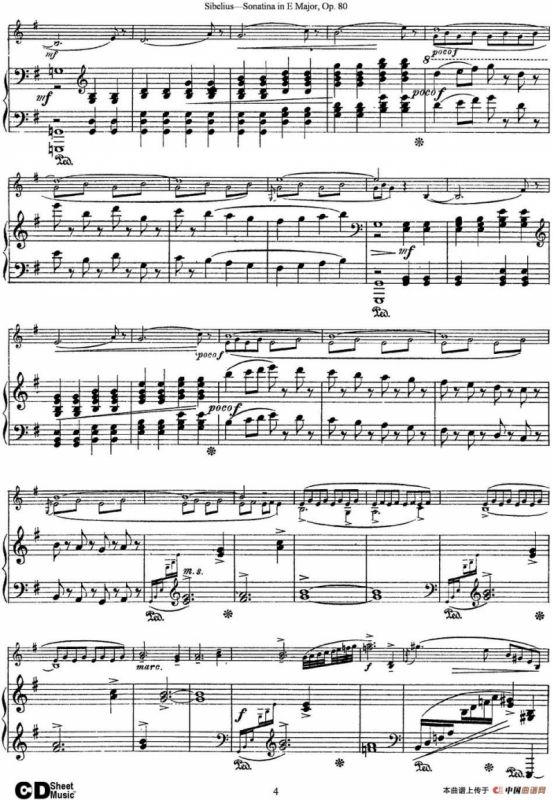 Violin Sonatina in E Major Op.80（小提琴+钢琴伴奏）