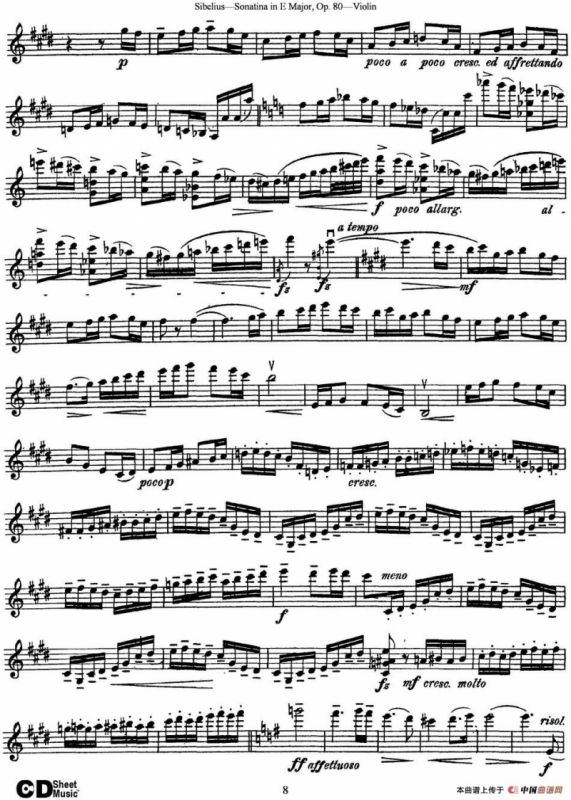 Violin Sonatina in E Major Op.80