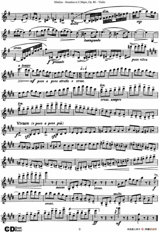 Violin Sonatina in E Major Op.80