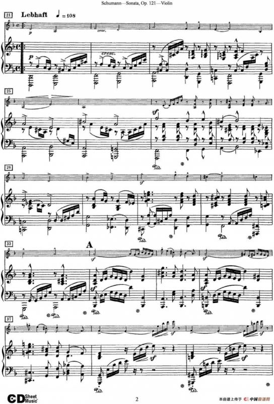 Violin Sonata Op.121（小提琴+钢琴伴奏）