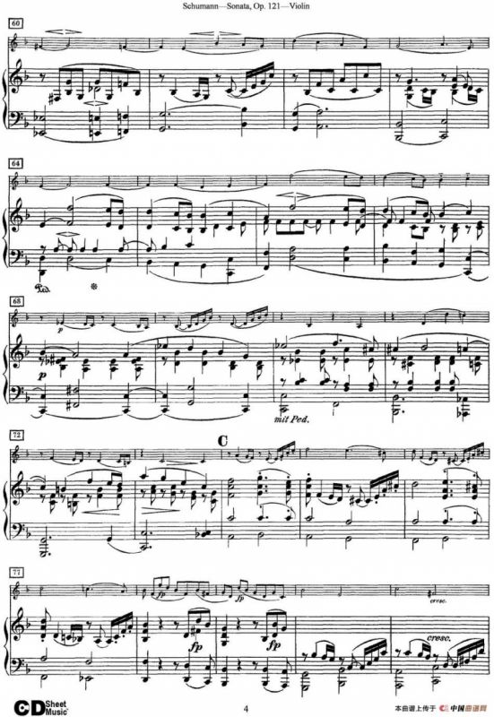 Violin Sonata Op.121（小提琴+钢琴伴奏）