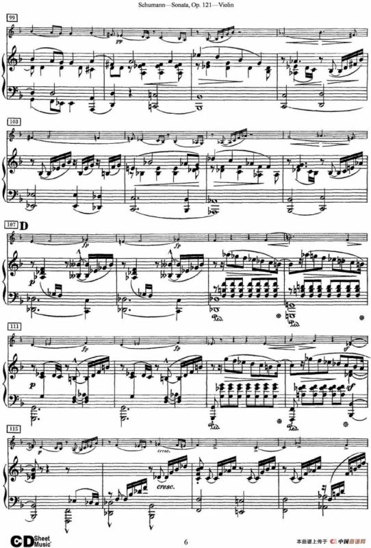 Violin Sonata Op.121（小提琴+钢琴伴奏）