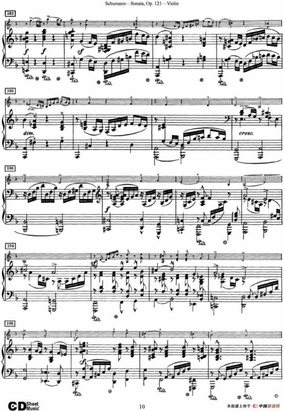 Violin Sonata Op.121（小提琴+钢琴伴奏）