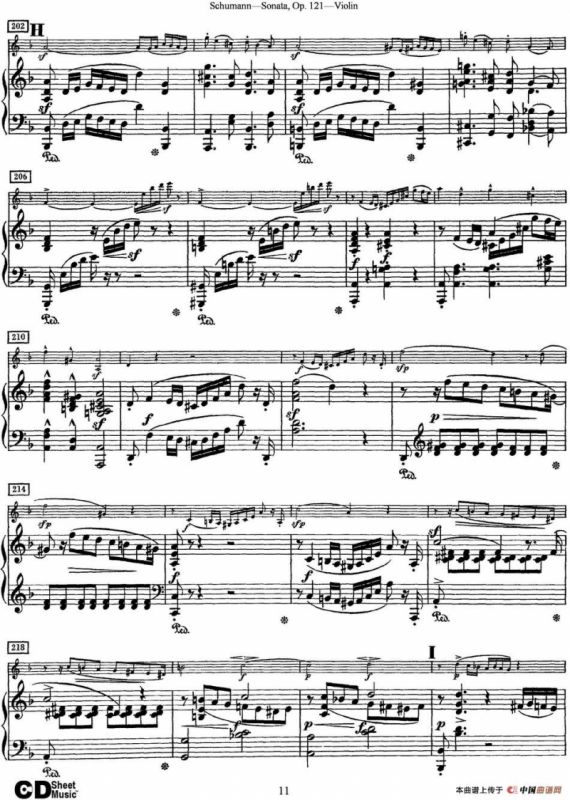Violin Sonata Op.121（小提琴+钢琴伴奏）