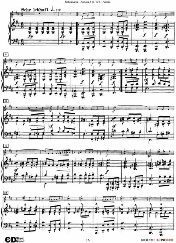 Violin Sonata Op.121（小提琴+钢琴伴奏）