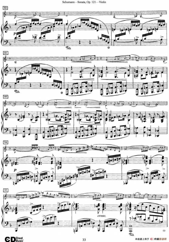 Violin Sonata Op.121（小提琴+钢琴伴奏）