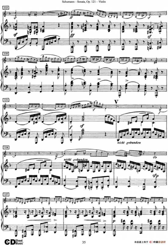 Violin Sonata Op.121（小提琴+钢琴伴奏）