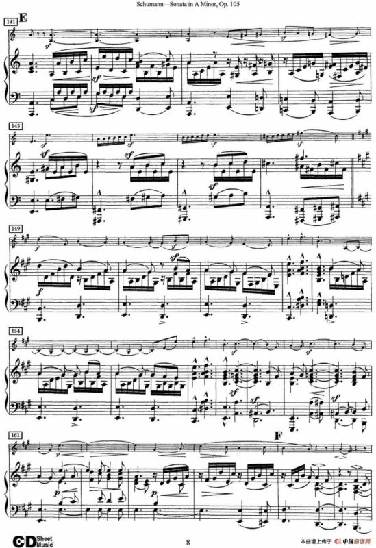 Violin Sonata in A minor Op.105（小提琴+钢琴伴奏）