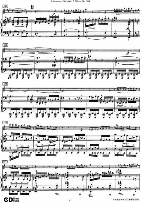 Violin Sonata in A minor Op.105（小提琴+钢琴伴奏）