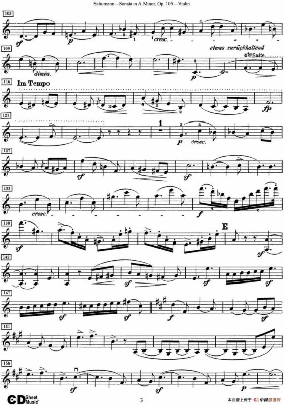 Violin Sonata in A minor Op.105