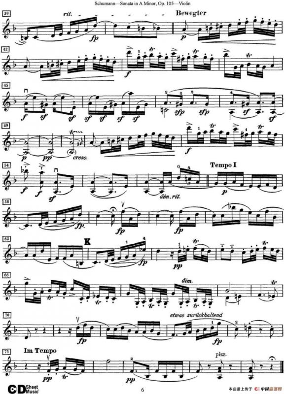 Violin Sonata in A minor Op.105