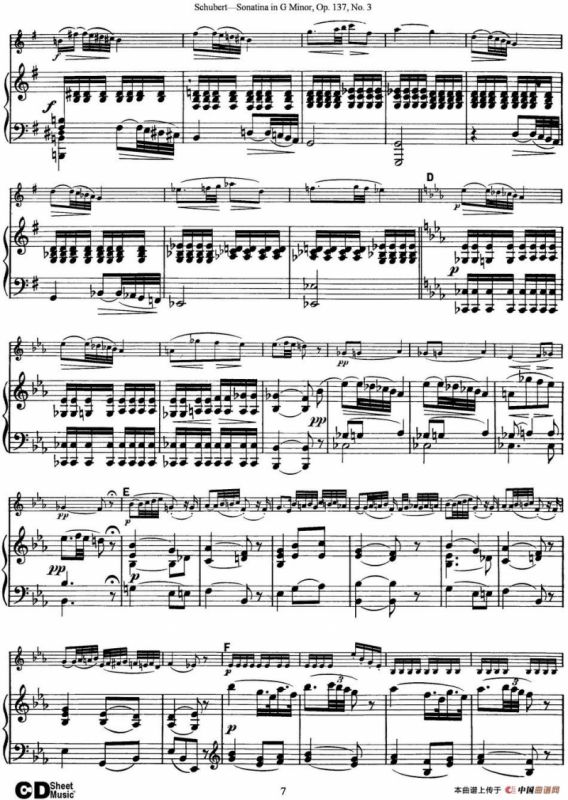 Violin Sonatina in G minor Op.137 No.3（小提琴+钢琴伴奏）