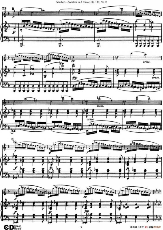 Violin Sonatina in A minor Op.137 No.2（小提琴+钢琴伴奏）