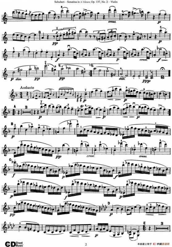 Violin Sonatina in A minor Op.137 No.2
