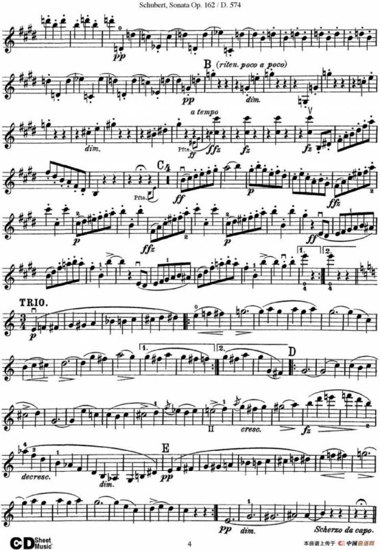 Violin Sonata in A major Op.162 D.574