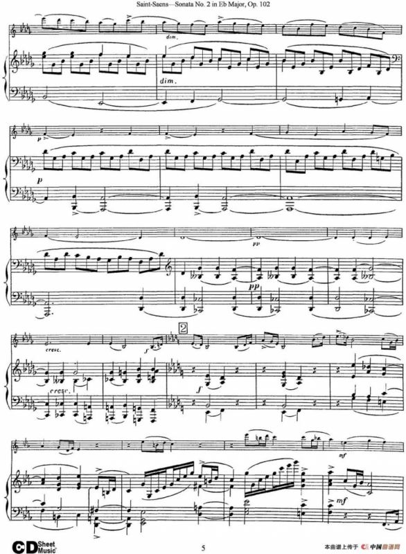 Violin Sonata No.2 in Eb Major Op.102（小提琴+钢琴伴奏）