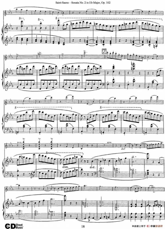 Violin Sonata No.2 in Eb Major Op.102（小提琴+钢琴伴奏）