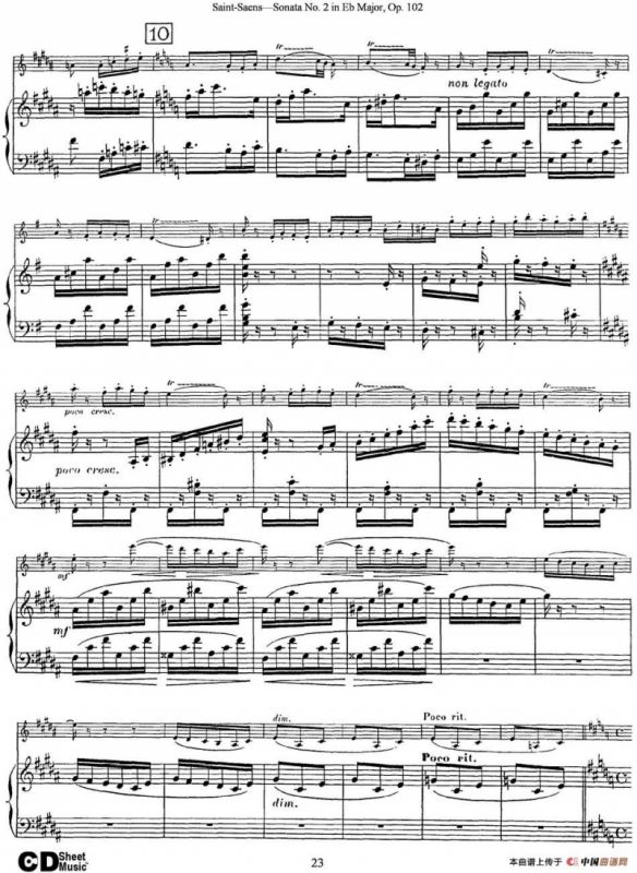 Violin Sonata No.2 in Eb Major Op.102（小提琴+钢琴伴奏）