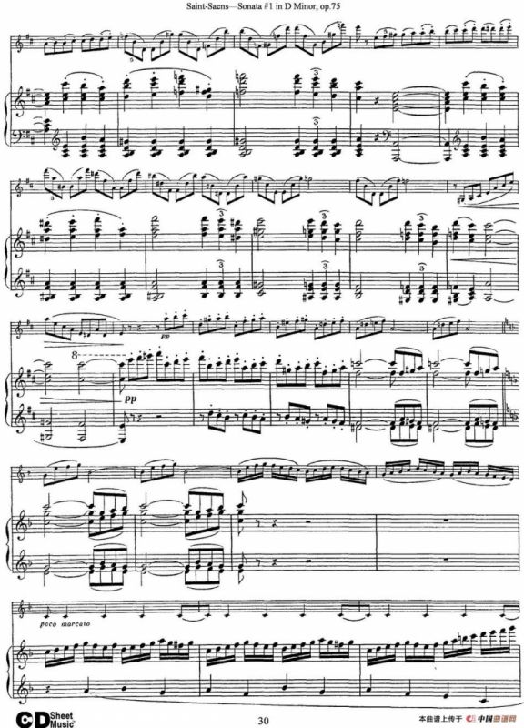 Violin Sonata No.1 in D Minor Op.75（小提琴+钢琴伴奏）