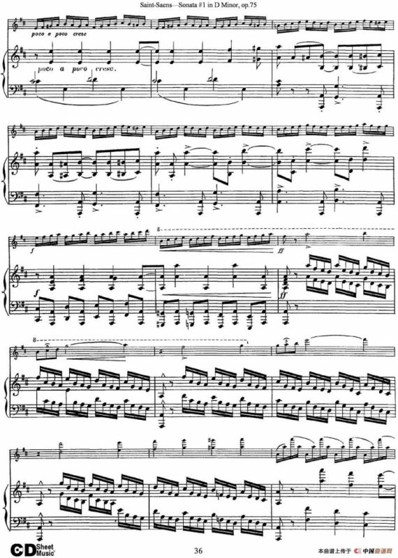 Violin Sonata No.1 in D Minor Op.75（小提琴+钢琴伴奏）