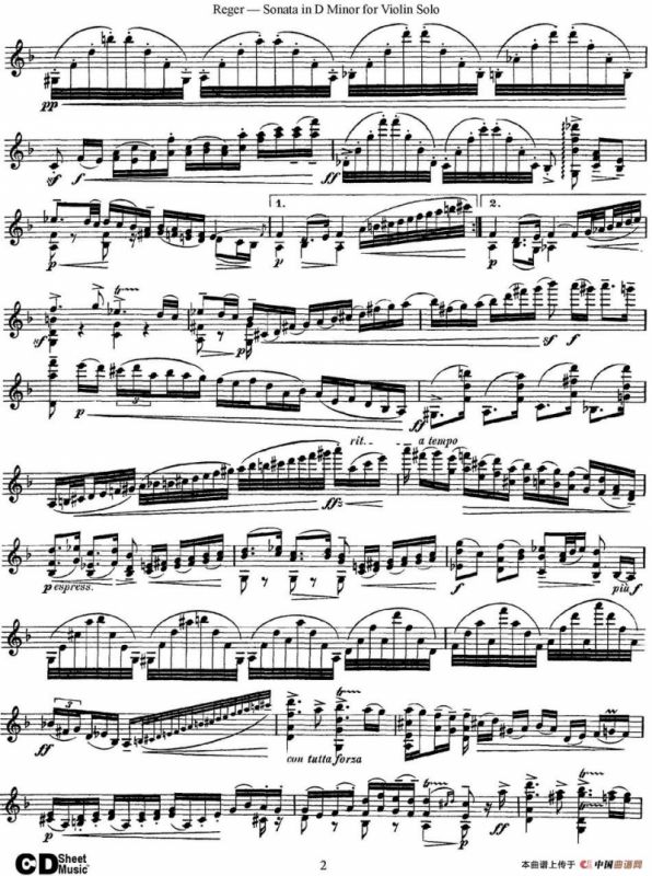 Sonata in D Minor for Solo Violin Op.42 No.1