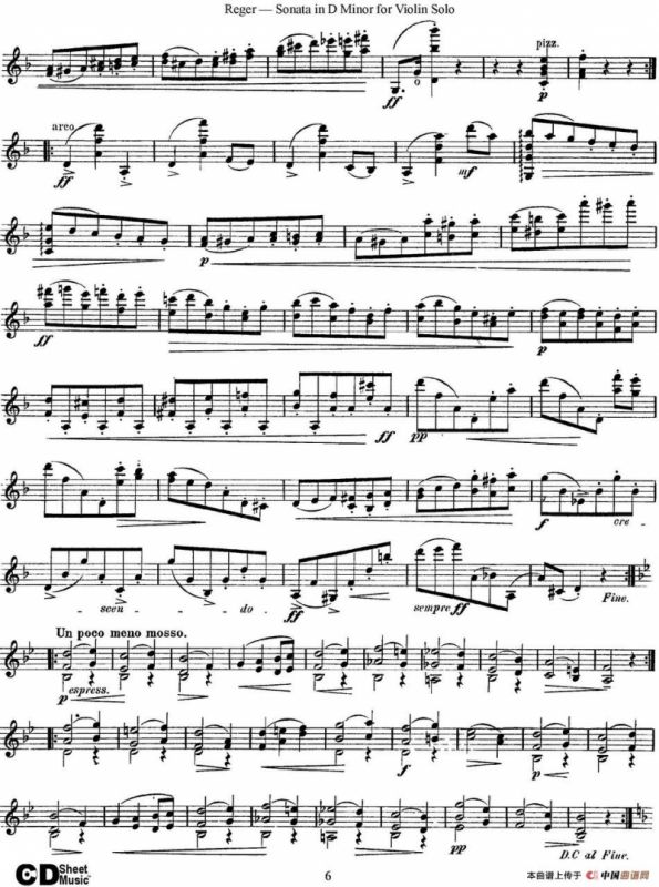Sonata in D Minor for Solo Violin Op.42 No.1