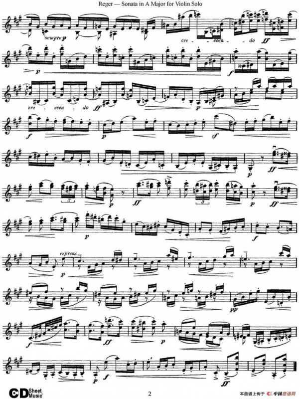 Sonata in A Major for Solo Violin Op.42 No.2