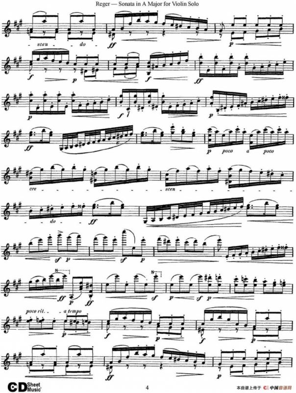 Sonata in A Major for Solo Violin Op.42 No.2