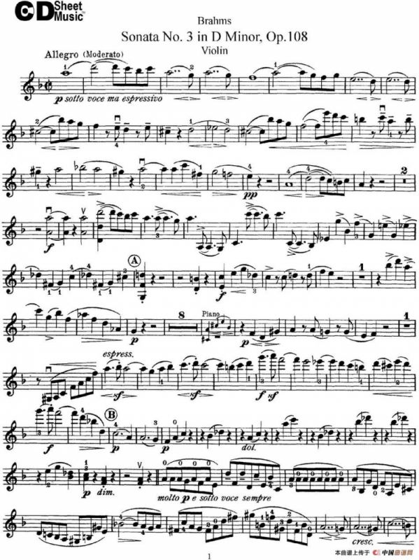 Violin Sonata No.3 in D Minor Op.108