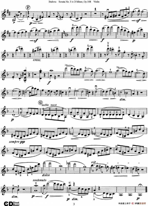 Violin Sonata No.3 in D Minor Op.108