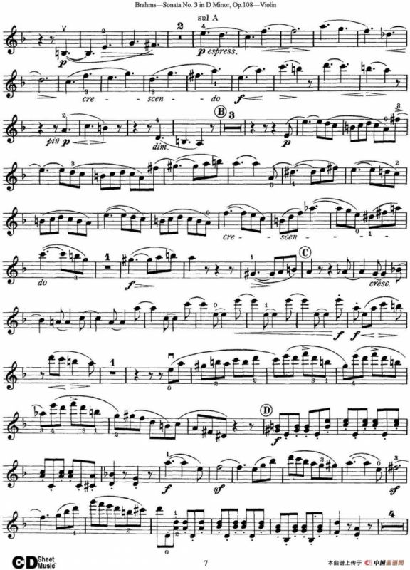Violin Sonata No.3 in D Minor Op.108