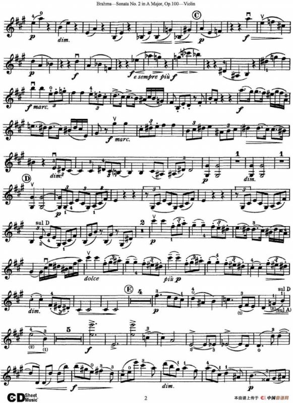 Violin Sonata No.2 in A Major Op.100