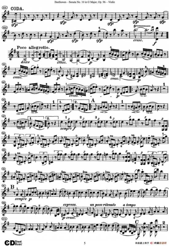Violin Sonata No.10 in G Major Op.96