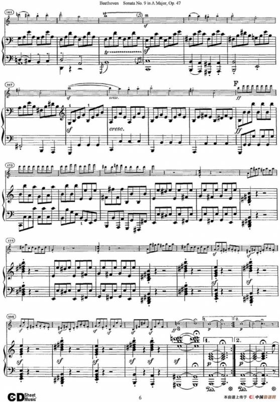Violin Sonata No.9 in A Major Op.47（小提琴+钢琴伴奏）