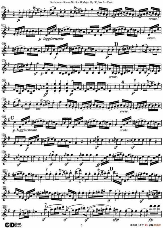 Violin Sonata No.8 in G Major Op.30 No.3