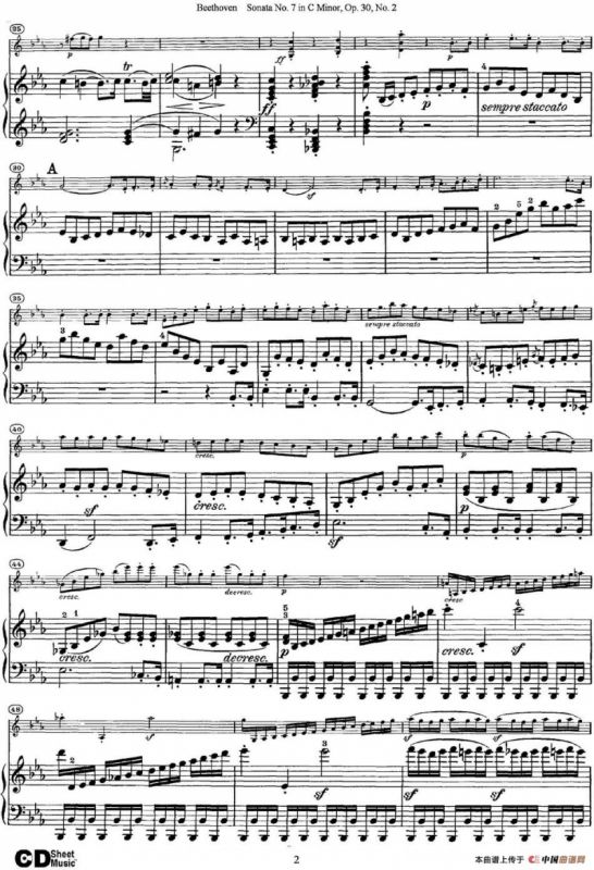 Violin Sonata No.7 in C Minor Op.30 No.2（小提琴+钢琴伴奏）