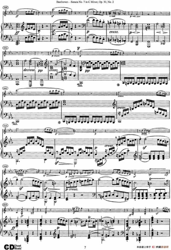 Violin Sonata No.7 in C Minor Op.30 No.2（小提琴+钢琴伴奏）